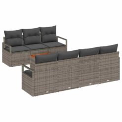 Alternative view of 8 Piece Poly Rattan Garden Sofa Set with Storage