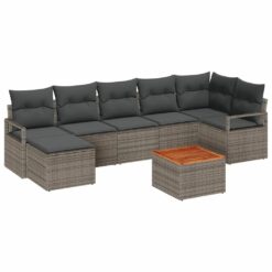 Alternative view of 8 Piece Poly Rattan Garden Sofa Set with Storage