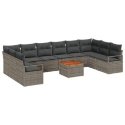 Alternative view of 11 Piece Poly Rattan Garden Sofa Set with Storage
