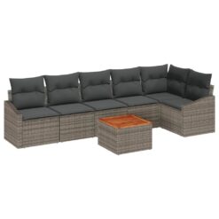 Alternative view of 7 Piece Poly Rattan Garden Sofa Set with Storage