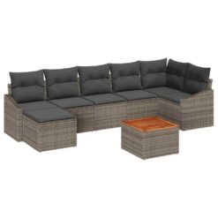 Alternative view of 8 Piece Poly Rattan Garden Sofa Set with Storage