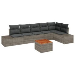 Alternative view of 7 Piece Poly Rattan Garden Sofa Set with Storage