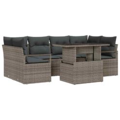 Alternative view of 7 Piece Poly rattan Garden Sofa Set with Storage