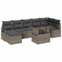 Alternative view of 8 Piece Poly rattan Garden Sofa Set with Storage