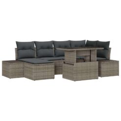 Alternative view of 7 Piece Poly rattan Garden Sofa Set with Storage