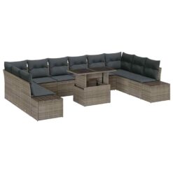 Alternative view of 11 Piece Poly Rattan Garden Sofa Set with Cushion