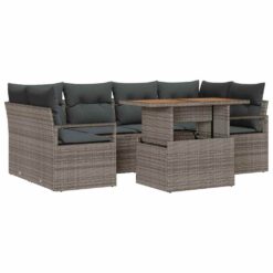 Alternative view of 7 Piece Poly rattan Garden Sofa Set with Storage