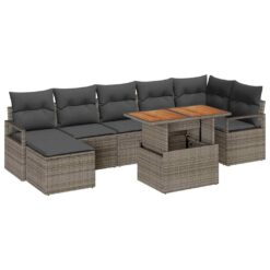 Alternative view of 8 Piece Poly rattan Garden Sofa Set with Storage