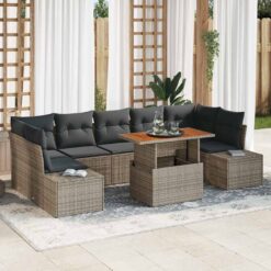 8 Piece Poly rattan Garden Sofa Set with Storage