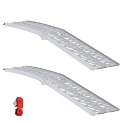 Alternative view of 2 Piece Loading Ramp Folding Aluminium 222x28x5cm - Silver