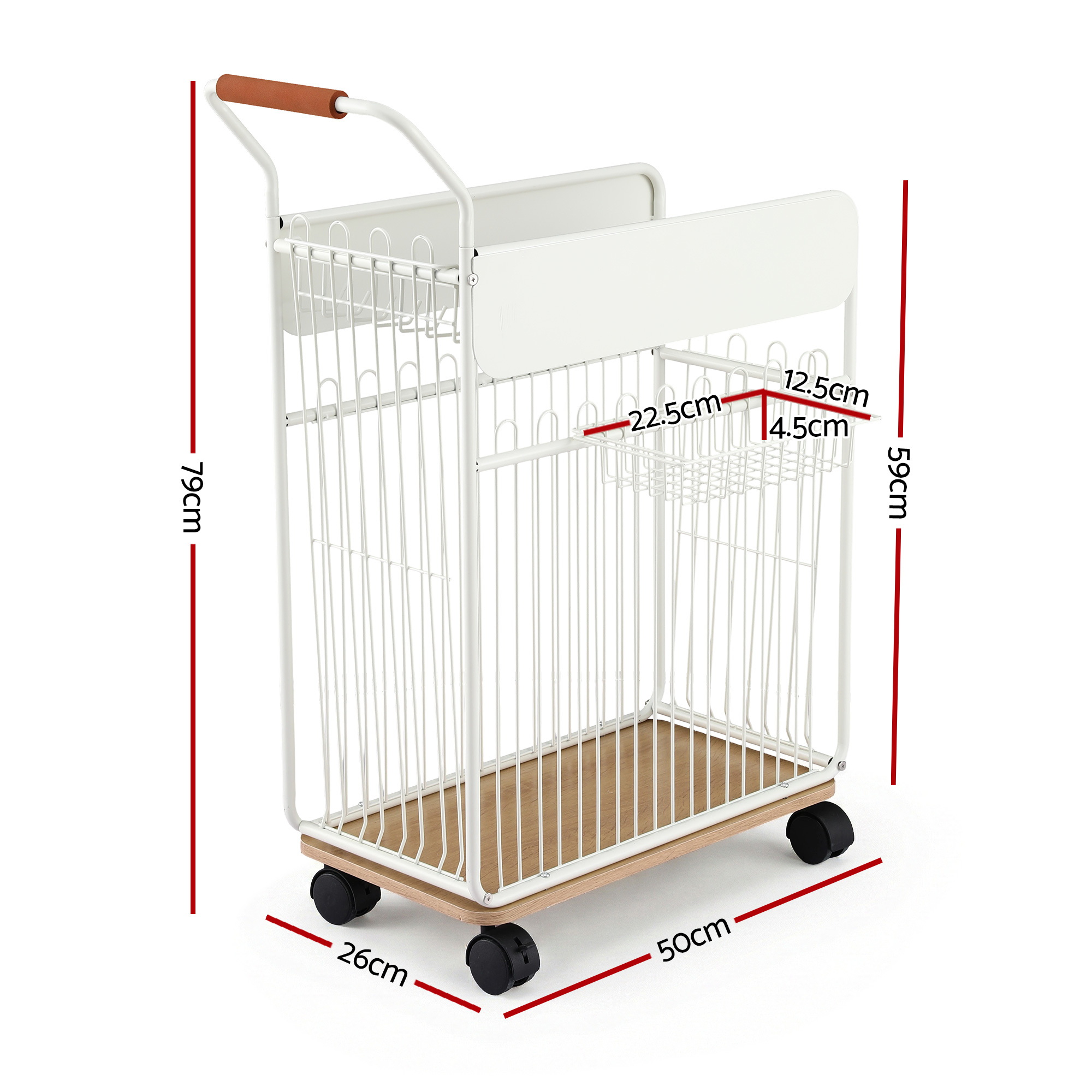 Alternative view of Yoga Mat Storage Rack 50x26x79cm - White