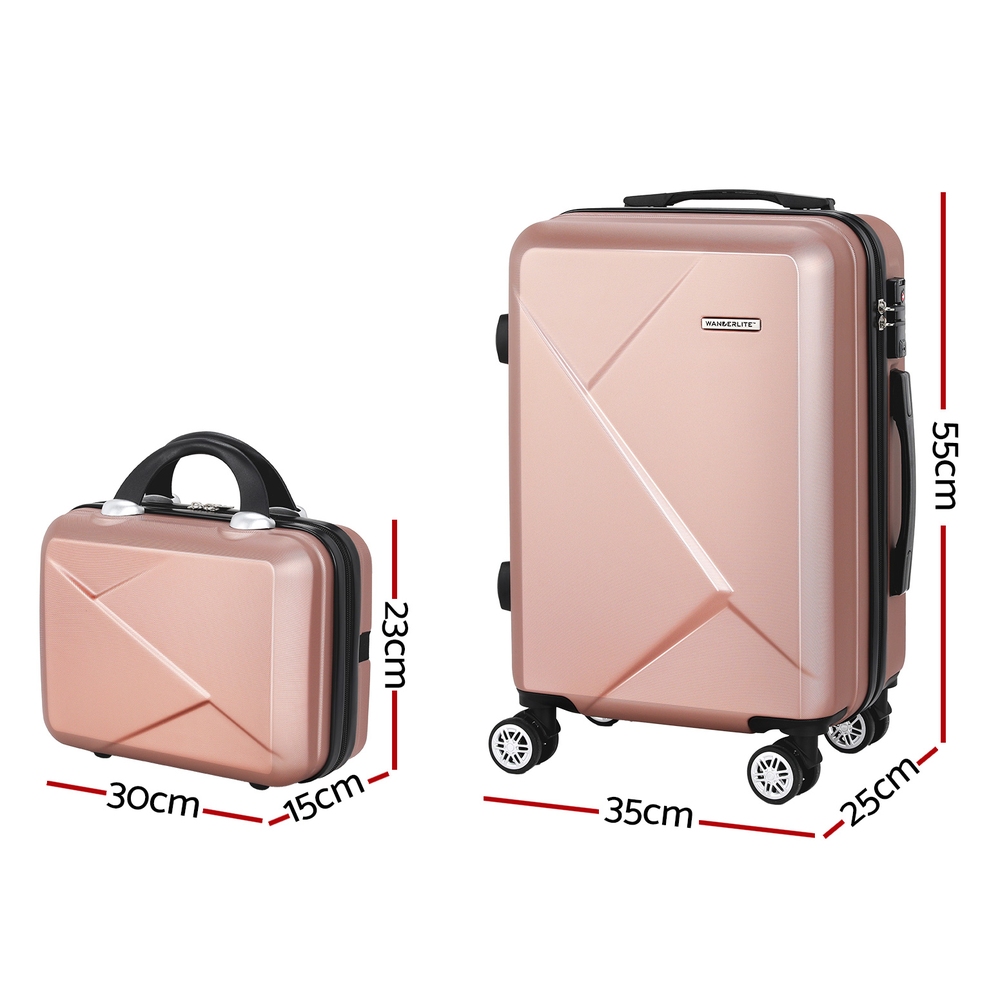 Alternative view of Hard Shell Luggage Set - Rose Gold