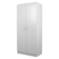 Two Door Hanging Wardrobe 80x52x191.5cm - White