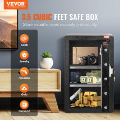 Alternative view of Safe Box 40x35x63cm - Black