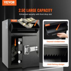 Alternative view of Depository Safe 35.5x35.5x51.5cm - Black
