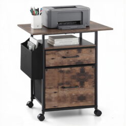2 Fabric Drawer File Cabinet Printer Stand