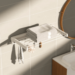 Alternative view of Wall Mounted Drying Rack - White