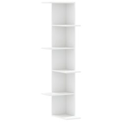 Alternative view of Wall Corner Shelf 36.5x36.5x140cm - White