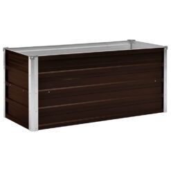 Alternative view of Galvanised Garden Raised Bed 100x40x45cm - Brown