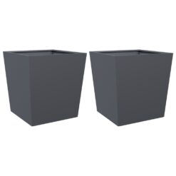 Alternative view of 2 Piece Garden Planters 50x50x50cm - Anthracite
